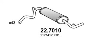 Глушитель выхлопных газов конечный ASSO 22.7010