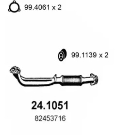 Труба выхлопного газа ASSO 24.1051
