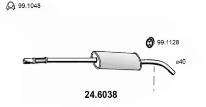 Амортизатор ASSO 24.6038