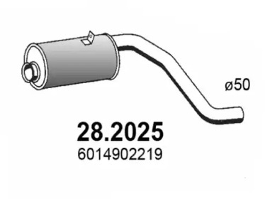 Амортизатор ASSO 28.2025