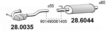 Амортизатор ASSO 28.6044