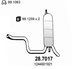 Амортизатор ASSO 28.7017