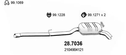 Амортизатор ASSO 28.7036