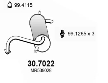 Амортизатор ASSO 30.7022