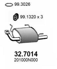 Амортизатор ASSO 32.7014