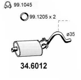 Амортизатор ASSO 34.6012