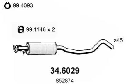 Амортизатор ASSO 34.6029