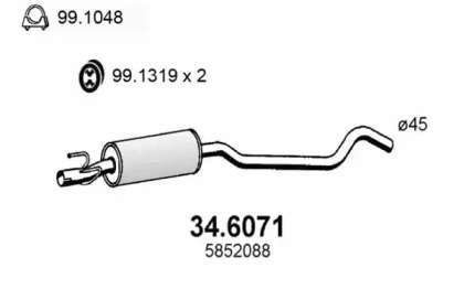 Амортизатор ASSO 34.6071