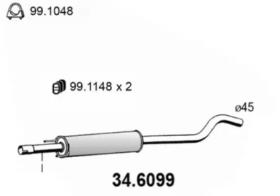 Амортизатор ASSO 34.6099