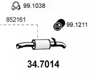 Амортизатор ASSO 34.7014