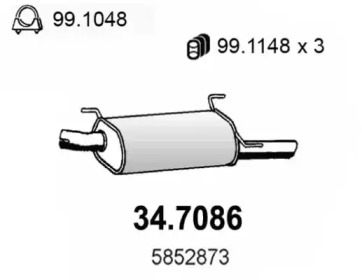 Амортизатор ASSO 34.7086