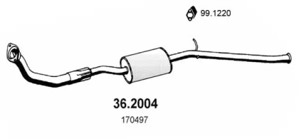 Предглушитель выхлопных газов ASSO 36.2004