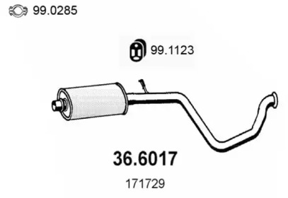 Амортизатор ASSO 36.6017