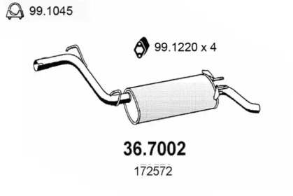 Амортизатор ASSO 36.7002