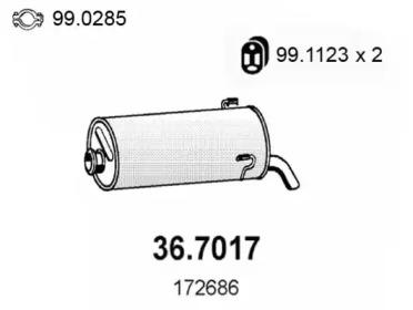 Амортизатор ASSO 36.7017