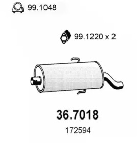 Амортизатор ASSO 36.7018