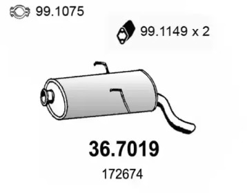 Амортизатор ASSO 36.7019