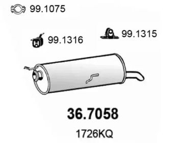 Амортизатор ASSO 36.7058