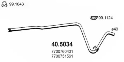 Трубка ASSO 40.5034