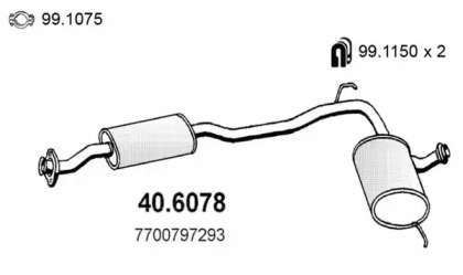 Амортизатор ASSO 40.6078