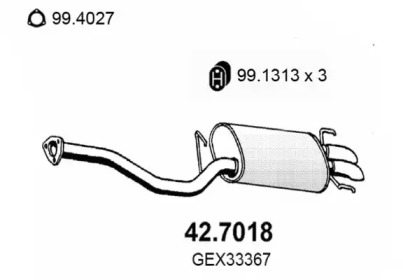 Амортизатор ASSO 42.7018