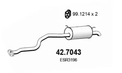 Амортизатор ASSO 42.7043