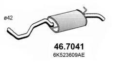 Глушитель выхлопных газов конечный ASSO 46.7041