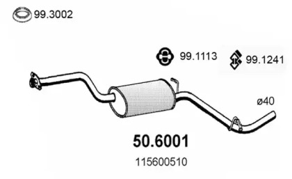 Амортизатор ASSO 50.6001