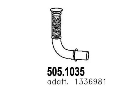 Труба выхлопного газа ASSO 505.1035