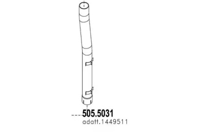 Труба выхлопного газа ASSO 505.5031