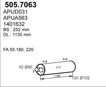 Амортизатор ASSO 505.7063