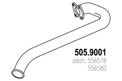 Труба выхлопного газа ASSO 505.9001