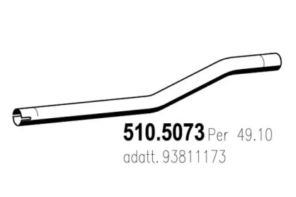 Труба выхлопного газа ASSO 510.5073