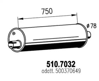 Амортизатор ASSO 510.7032