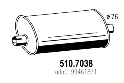 Амортизатор ASSO 510.7038