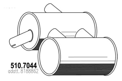 Амортизатор ASSO 510.7044