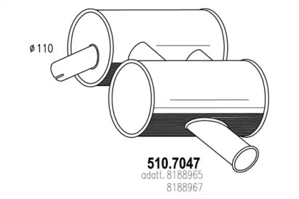 Амортизатор ASSO 510.7047