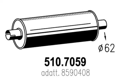 Амортизатор ASSO 510.7059