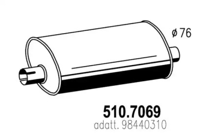 Амортизатор ASSO 510.7069