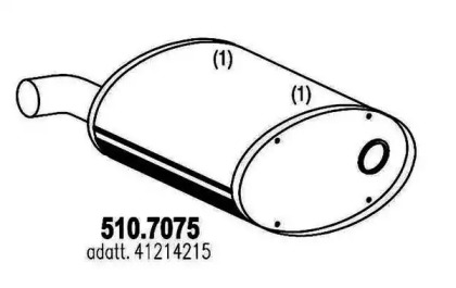 Амортизатор ASSO 510.7075