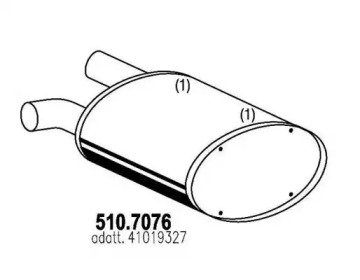 Амортизатор ASSO 510.7076