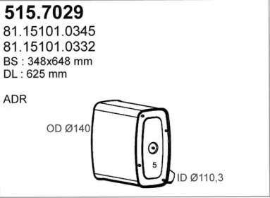 Амортизатор ASSO 515.7029