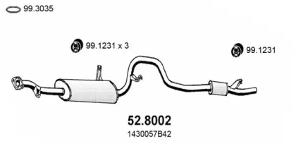 Амортизатор ASSO 52.8002