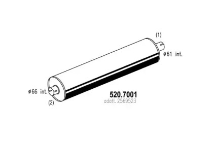 Амортизатор ASSO 520.7001