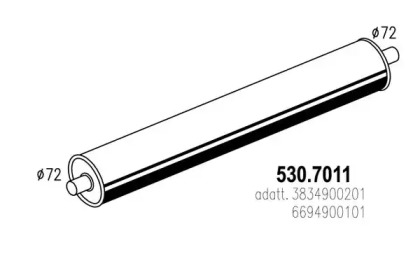 Амортизатор ASSO 530.7011