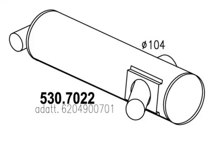 Амортизатор ASSO 530.7022