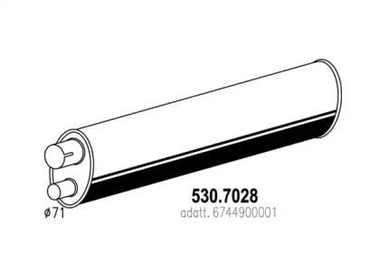 Амортизатор ASSO 530.7028