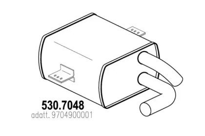 Амортизатор ASSO 530.7048