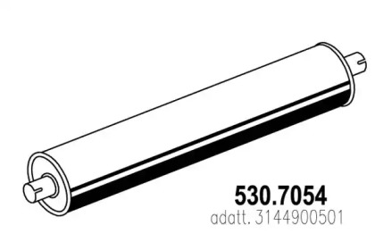 Амортизатор ASSO 530.7054