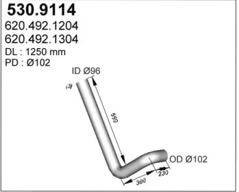 Трубка ASSO 530.9114